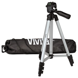 50" Vivitar Aluminum Camera Tripod w/Bubble Level & Carrying Cas